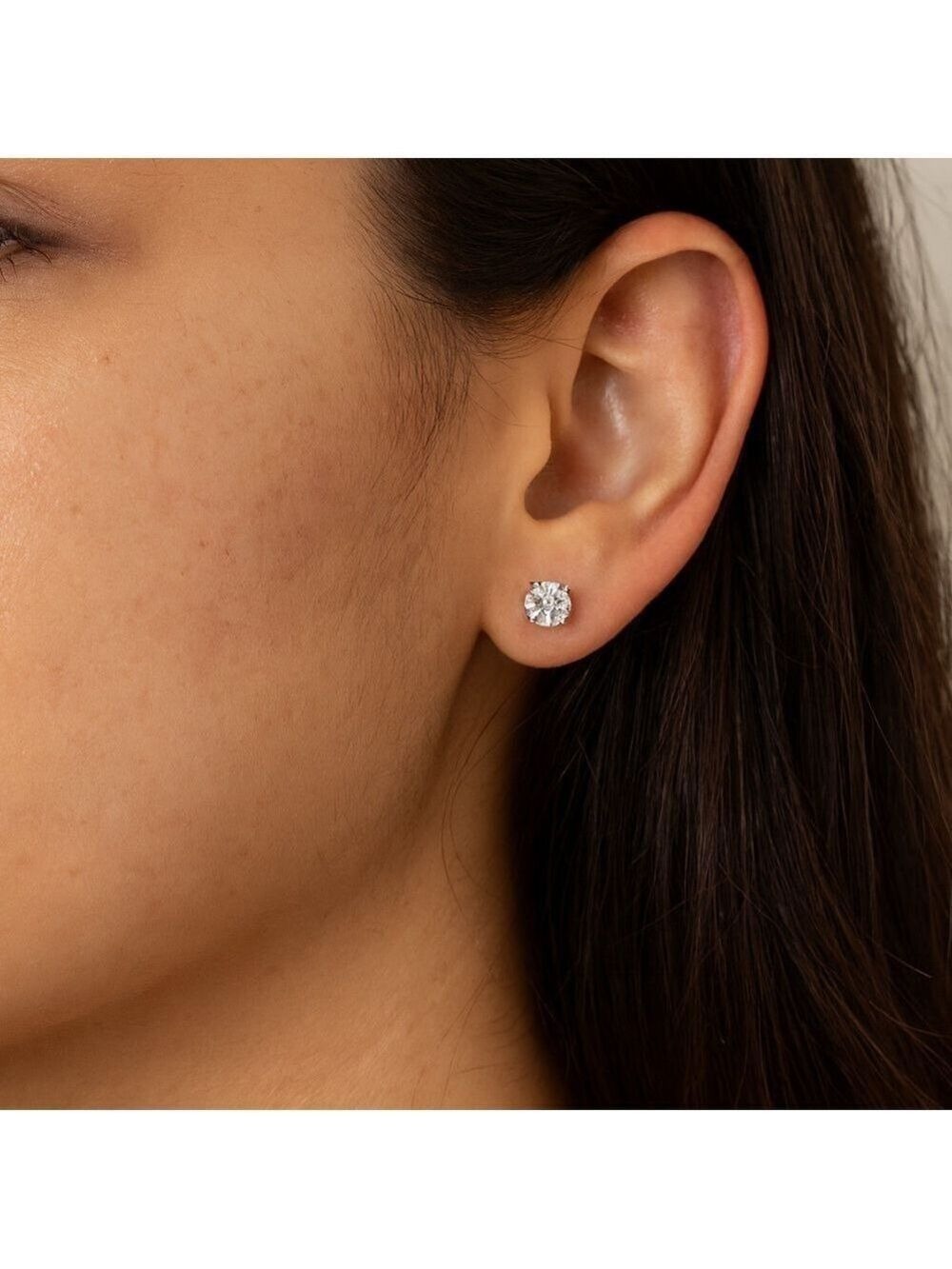 0.5 CTW Moissanite over 925 Sterling Silver studs
